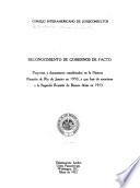 Reconocimiento de gobiernos de facto