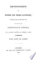 Reconocimiento del istmo de Tehuantepec