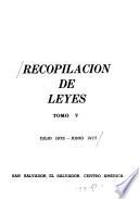 Recopilación de leyes: Julio 1972-junio 1977
