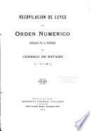 Recopilación de leyes por orden numérico