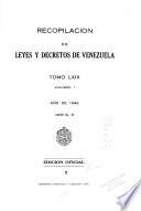 Recopilacion de leyes y decretos de Venezuela