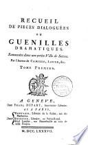 Recueil de pièces dialoguées ou guenilles dramatiques