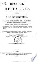 Recueil de tables utiles à la navigation précédé d'un traité de navigation pratique ... enrichi d'un vocabulaire des termes les plus usités dans la marine, ... recueilli et mis en ordre par P. A. Violaine