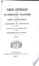 Recueil des notices et mémoires de la Société archéologique du département de Constantine