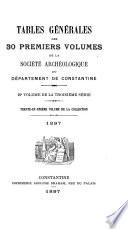 Recueil des notices et mémoires de la Société archéologique du département de Constantine