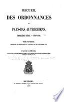 Recueil des ordonnances des Pays-bas autrichiens