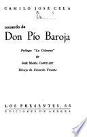 Recuerdo de don Pío Baroja