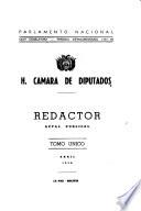 Redactor de la H. Cámara de Diputados (Sesiones reservadas).