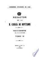 Redactor de la H. Cámara de Diputados (Sesiones reservadas).