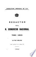 Redactor del H. Congreso Nacional