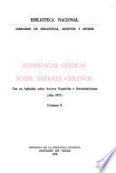 Referencias críticas sobre autores chilenos