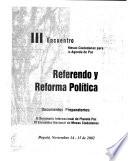 Referendo y reforma politica