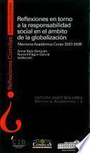 Reflexiones en torno a la responsabilidad social en el ámbito de la globalización