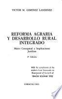 Reforma agraria y desarrollo rural integrado