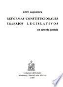 Reformas constitucionales, trabajos legislativos
