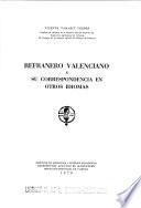 Refranero valenciano y su correspondencia en otros idiomas