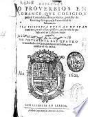 Refranes o proverbios en romance