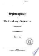 Regierungsblatt für Mecklenburg-Schwerin
