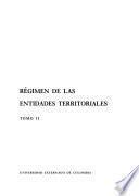 Régimen de las entidades territoriales