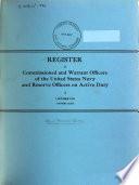 Register of Commissioned and Warrant Officers of the United States Naval Reserve