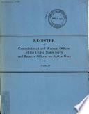 Register of Commissioned and Warrant Officers of the United States Navy and Reserve Officers on Active Duty