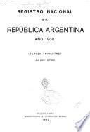 Registro nacional de la República argentina