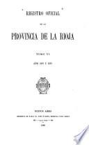 Registro oficial de la provincia de la Rioja, 1854 [-1875].