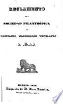 Reglamento de la Sociedad Filantrópica de Milicianos Nacionales Veteranos de Madrid