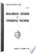 Reglamento interior de la Tipografía Nacional