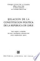 Relación de la Constitución política de la República de Chile