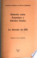 Relación entre Argentina y Estados Unidos, la década de 1930