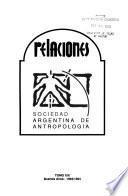Relaciones de la Sociedad Argentina de Antropología