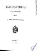 Relaciones históricas de los siglos XVI y XVII
