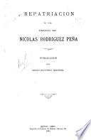Repatriación de los restos de Nicolás Rodríguez Peña