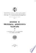 Repertorio de bibliografía arqueológica valenciana