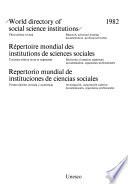 Repertorio Mundial de Instituciones de Ciencias Sociales..., Espagnol ; Castillan