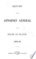 Report of the Attorney General