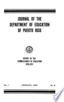 Report of the Commissioner of Education for Porto Rico