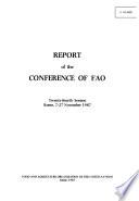 Report of the Conference of FAO.