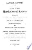 Report of the Iowa State Horticultural Society ...