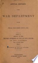 Report of the Secretary of War, which Accompanied the Annual Message of the President of the United States, to Both Houses of the ... Congress