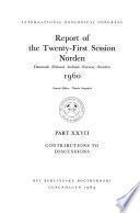 Report of the Twenty-first Session, Norden