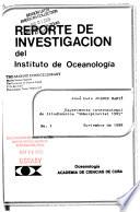 Reporte de investigación del Instituto de Oceanología