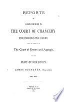 Reports of Cases Decided in the Court of Chancery of the State of New Jersey