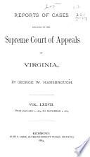 Reports of Cases in the Supreme Court of Appeals of Virginia