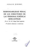 Responsabilidad penal de los directores de las personas jurídicas mercantiles