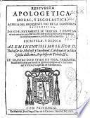 Respuesta apologetica, moral y escolastica, acerca del frequente uso de la Confession sacramental