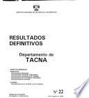 Resultados definitivos: Dept de Tacna