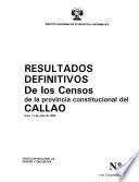 Resultados definitivos: La provincia constitucional del Callao
