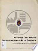 Resumen del estudio socio-económico de la Provincia